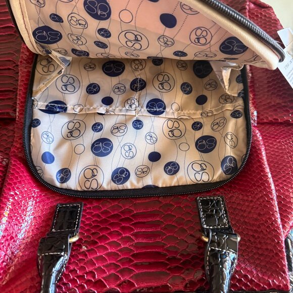 Samantha Brown Ombré Faux Croc Backpack Multiple Compartments - Picture 4 of 4